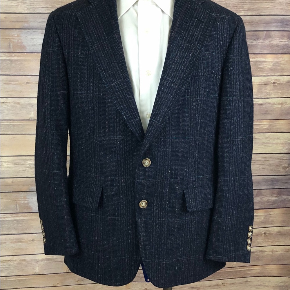 VTG Palm Beach Navy Sport Coat 36 Short